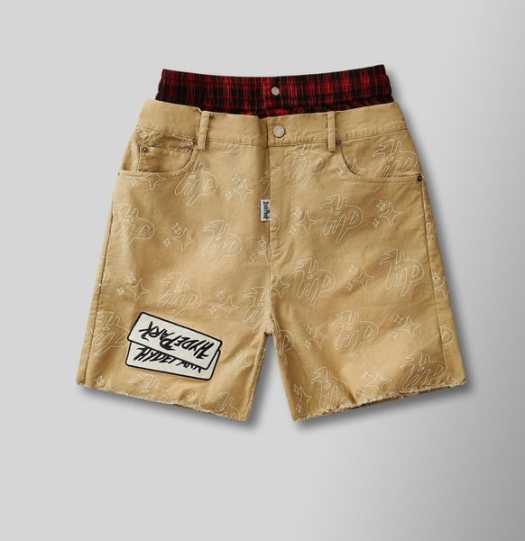 Vintage Twill Cut Off Shorts - Khaki (Vintage-Twill-Cut-Off-Shorts-Khaki)