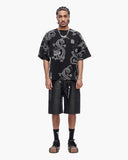 "KUROTO" WAXED DENIM SHORTS