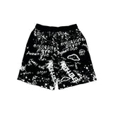 Black 'Graffiti' shorts