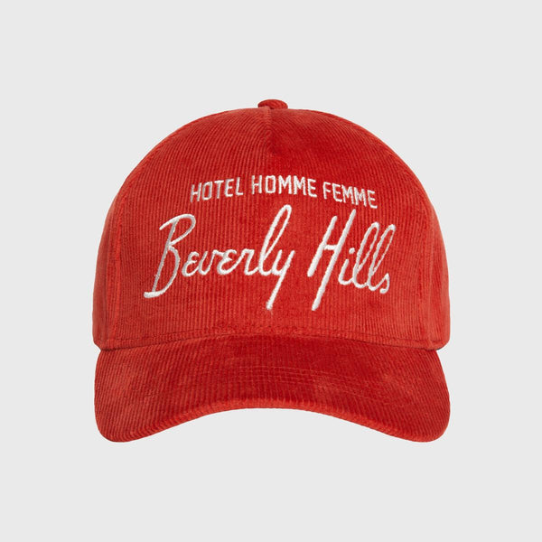 Homme Hotel Corduroy Hat Red (HFSS202252-6)