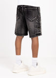 Obsidian Black Spider Denim Shorts