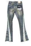 "ADAPT" VINTAGE V LT. BLUE STACKED FLARE JEAN (VLBS5445)