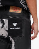 "KUROTO" WAXED DENIM SHORTS