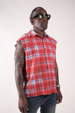 RHINESTONE FLANNEL Sleevless