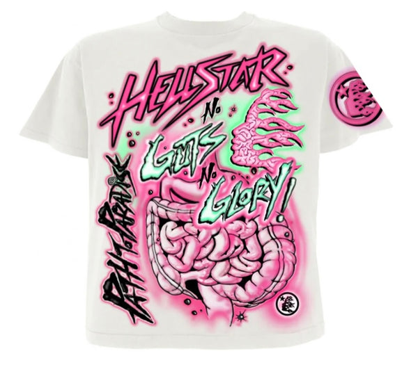 HELLSTAR STUDIOS NO GUTS NO GLORY TEE CREAM