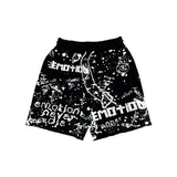 Black 'Graffiti' shorts