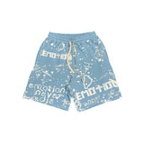 Blue 'Graffiti' shorts