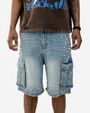 Paper Money Pearl Cargo Jorts