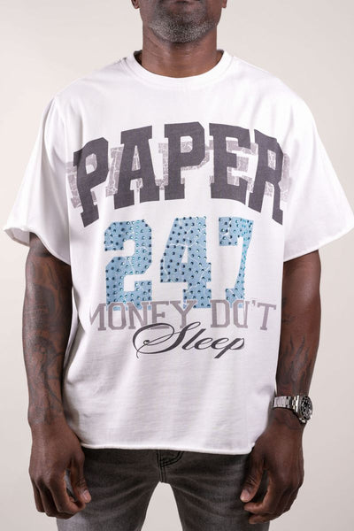 247 Tee with Rhinestones