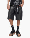 "KUROTO" WAXED DENIM SHORTS