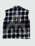 RHINESTONE FLANNEL (SLEEVELESS FLANNEL)