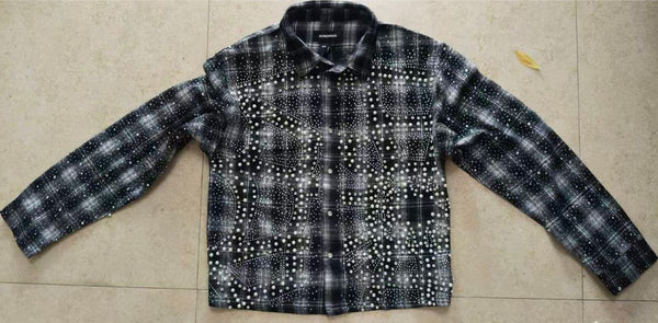 PREMIUM RHINESTONE & PEARL FLANNEL SHIRTS