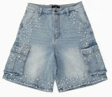 Paper Money Pearl Cargo Jorts