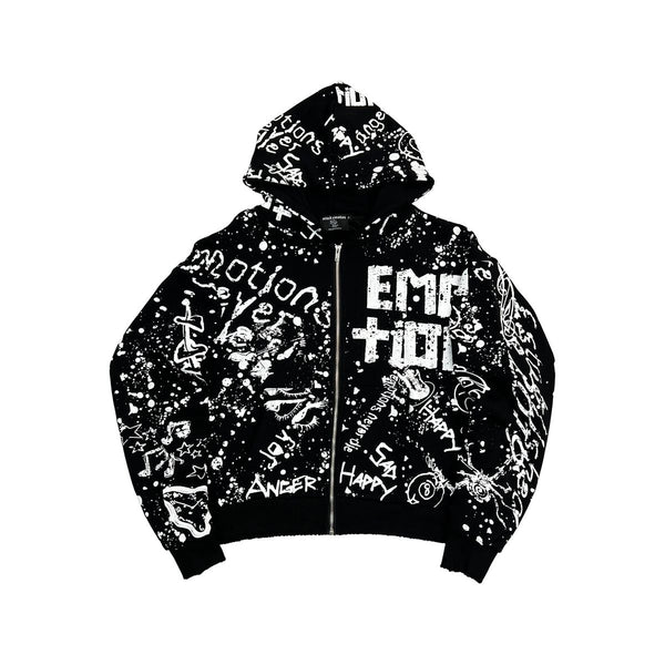 Black 'Graffiti' hoodie