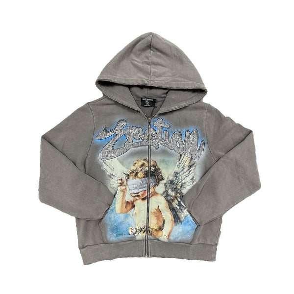 Grey “Rhinestone“ Hoodie (Grey “Rhinestone“ Hoodie)