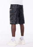 Obsidian Black Stars Leather Shorts