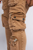 "JOURNEY TO GREATNESS" STACKED CARGO DENIM (PH-WS24-31)