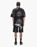 "KUROTO" WAXED DENIM SHORTS