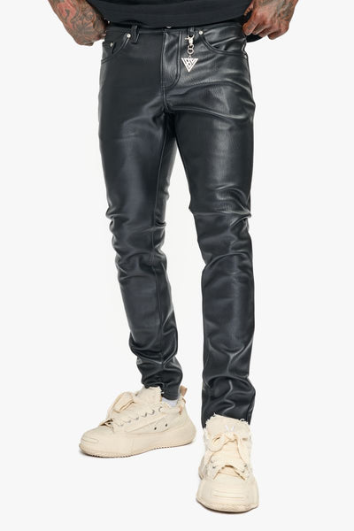 Kawas Skinny Black Leather
