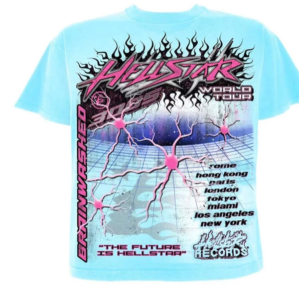 HELLSTAR STUDIOS NEURON TOUR LIGHT BLUE TEE