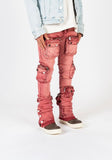 "JOURNEY TO GREATNESS" CARGO FLARE STACK DENIM (PH-FW23-36)