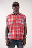 RHINESTONE FLANNEL Sleevless