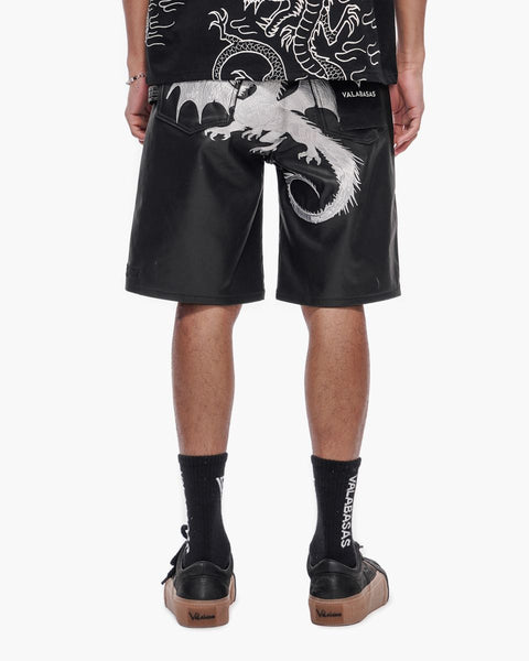 "KUROTO" WAXED DENIM SHORTS