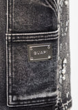 Obsidian Black Spider Denim Shorts