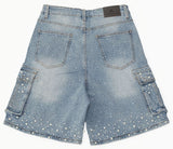 Paper Money Pearl Cargo Jorts
