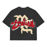 Grey Cropped 'Blinded' tee (Cropped-Blinded-Grey-Tee)