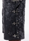 Obsidian Black Stars Leather Shorts