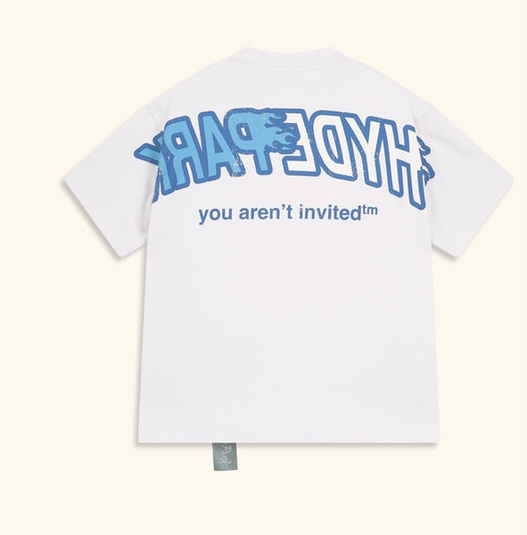 Raceway Tee - Off White (Blue + Light Blue) (Raceway-Tee-Off-White-Blue-Light-Blue)