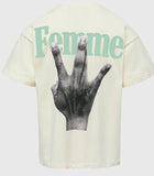 Twisted Fingers Tee Cream with Green (ATONCE2311-2)