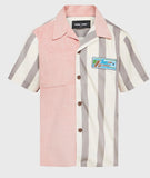Paneled Corduroy Striped Shirt (SPRING23148-2)