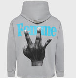 Twisted Fingers Hoodie Grey with Light Pink and Blue (SPRING23142-2)