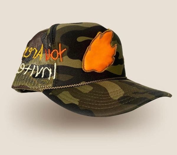 Flame Patchwork Trucker - Camo