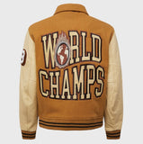 World Champs Letterman Jacket Brown and Cream (HFAW202133-3)