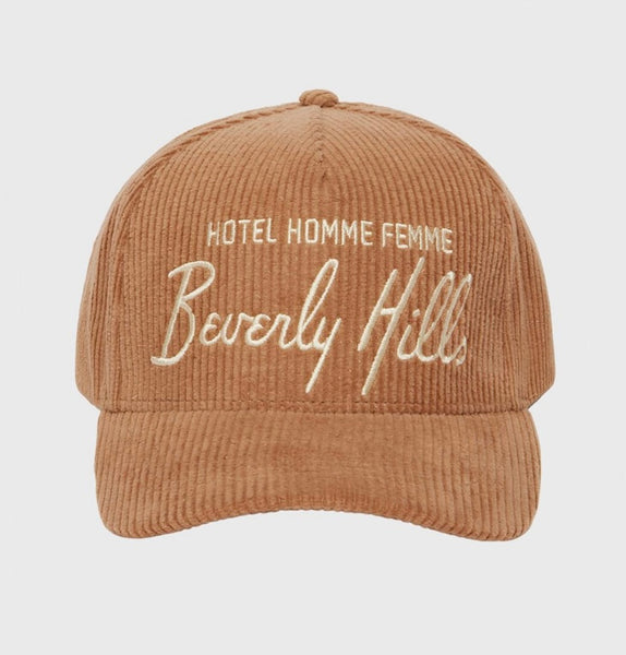 Homme Hotel Corduroy Hat Brown (HFSS2022129-4)