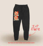 Zip Flare Jogger - Black (Zip-Flare-Jogger-Black)