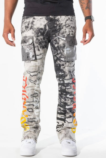 STILL ALIVE STACKED JEANS (SH22-HOL-27)