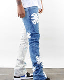 508 "Malibu"Graphic Stack Jeans Half Blue (2150825)