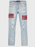 Letterman Denim Blue With Red Letters (Letterman-Denim-Blue-With-Red-Letters)