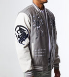 GREAT ESCAPE LETTERMAN JACKET (GREY) (SH-SPR22-03)