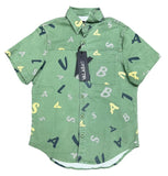 "WOVEN -PUZZLE" BUTTON UP (VLBS2454)