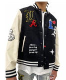 "State" Chenille Patch Varsity Jacket (LAHL21-2)