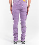 "NEVER LOOK BACK" CARGO FLARE STACK DENIM (PH-SS22-93)