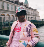 PINK ALL OVER PRINT PUFFER (MPJ5005)