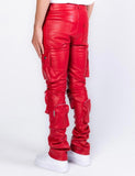 NEVER LOOK BACK" CARGO FLARE STACK LEATHER (PH-FA22-71)