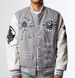 GREAT ESCAPE LETTERMAN JACKET (GREY) (SH-SPR22-03)