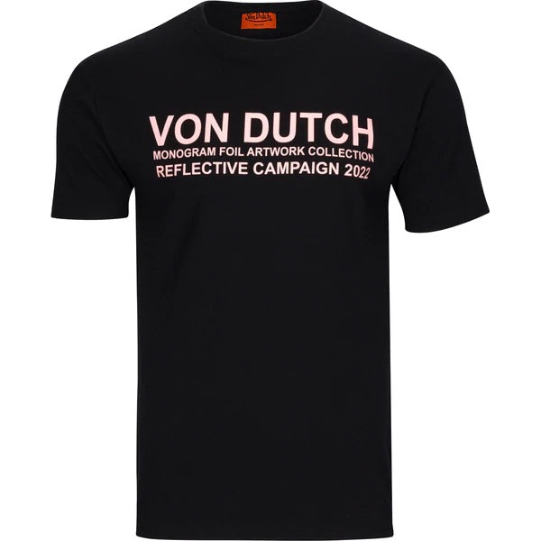 REFLECTIVE CAMPAIGN - ROSE GOLD ON BLACK TEE